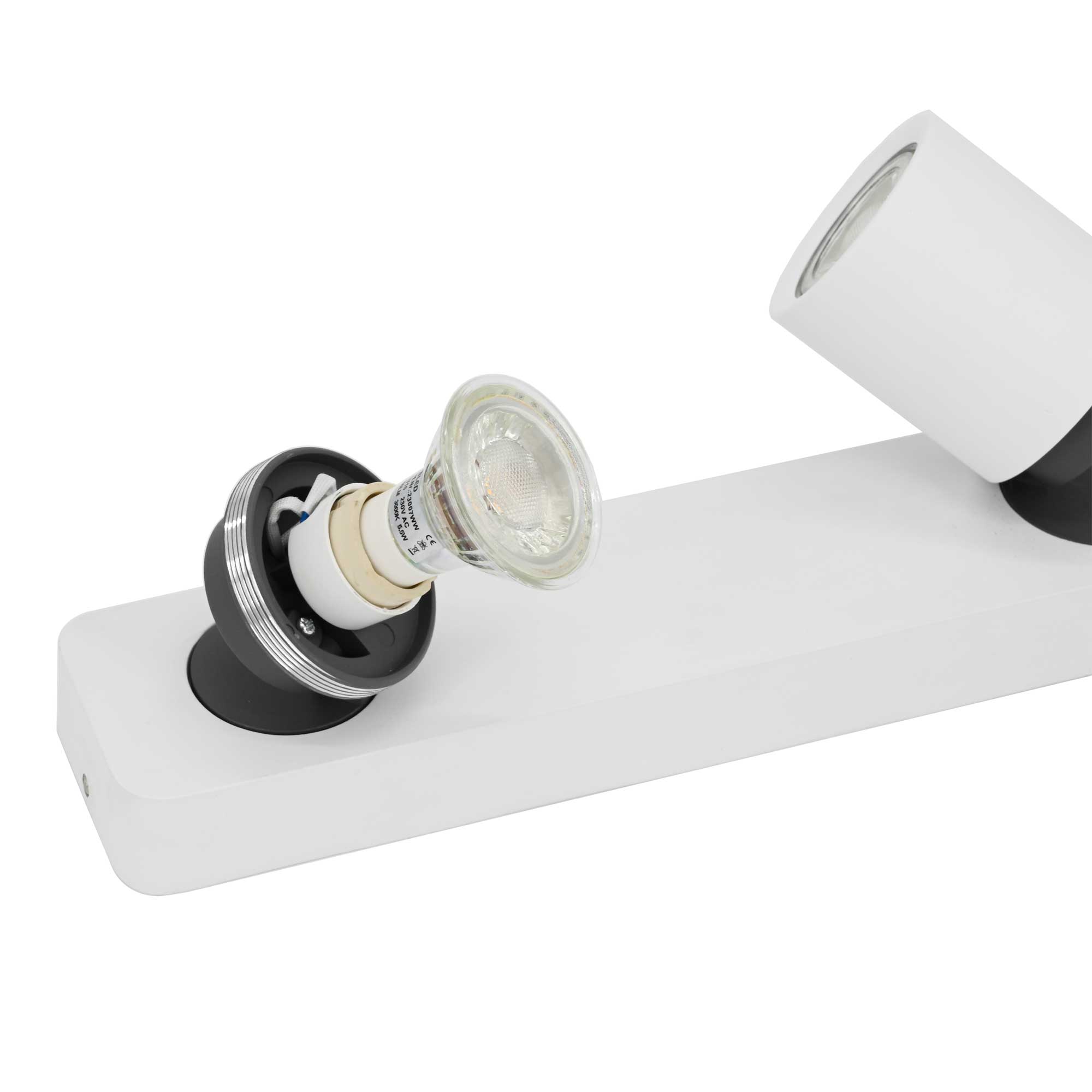 LED Deckenleuchte VBLED schwenkbar GU10 3-flammig Dreh- 230V | Deckenlampe, 5W und