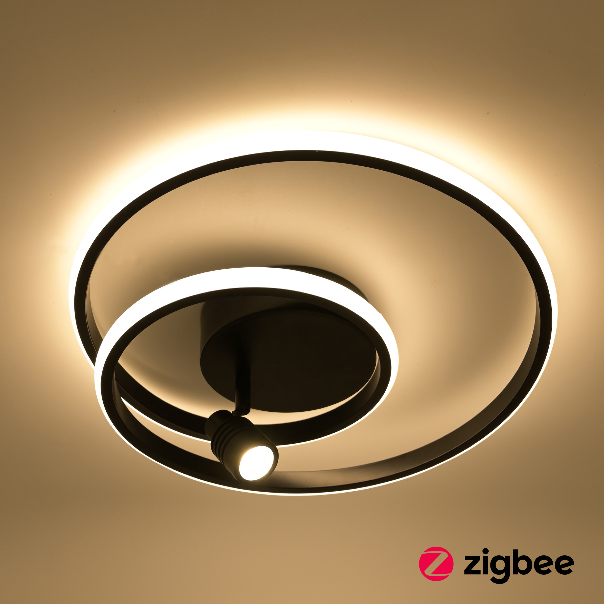 Zigbee LED-Deckenleuchte mit Strahler | 2-flammig \